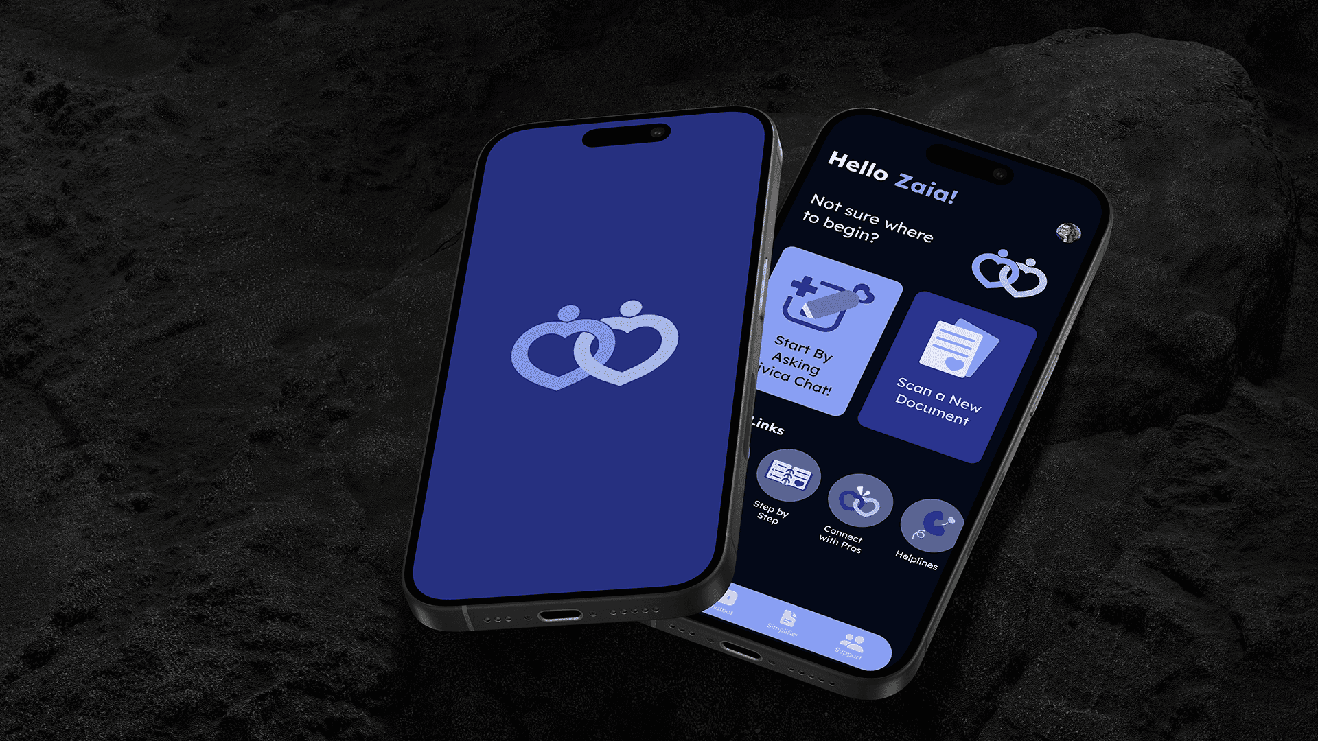 Civica mockup for logo and home page